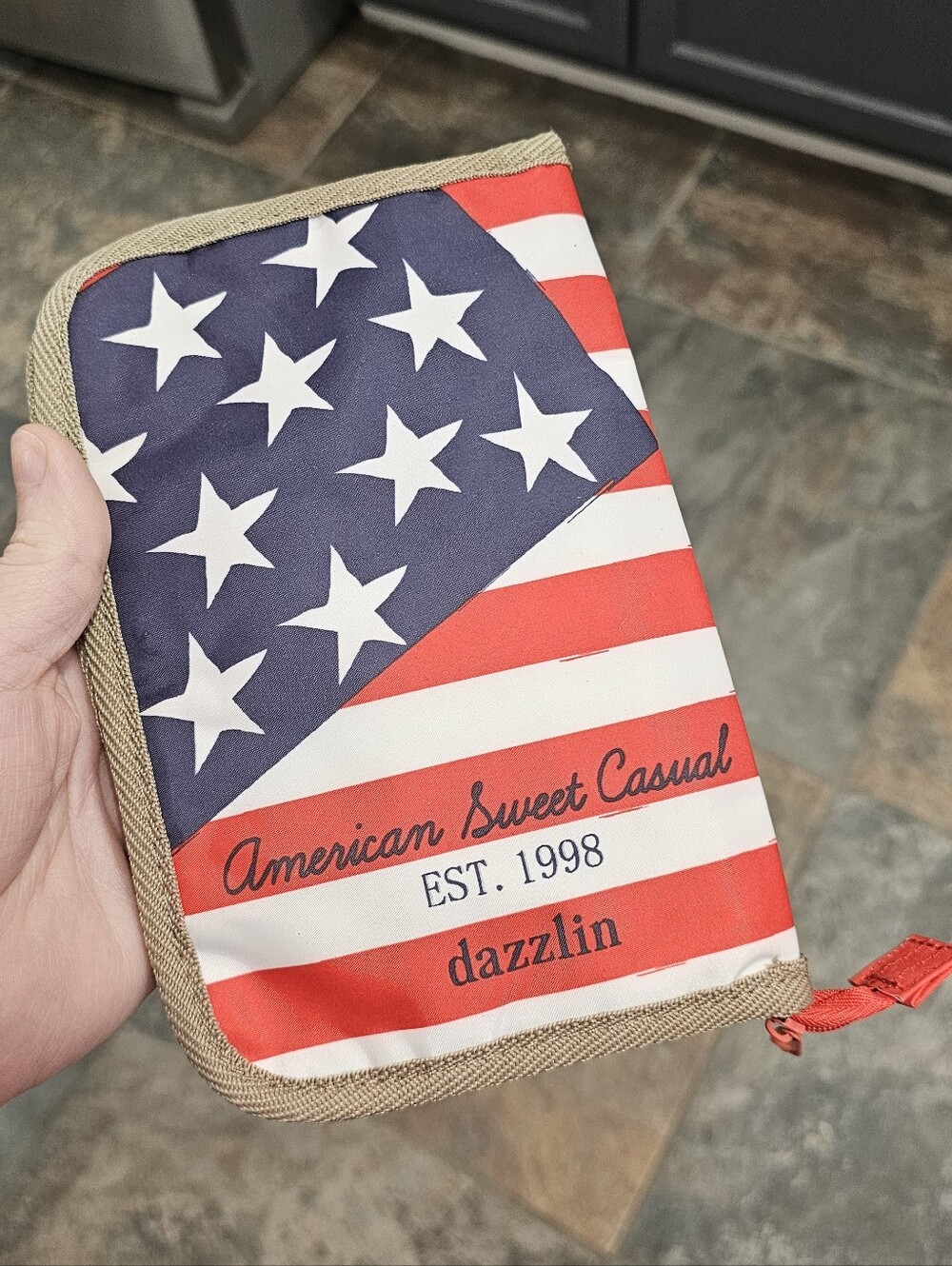 American Flag Travel Pouch - Red, White & Blue